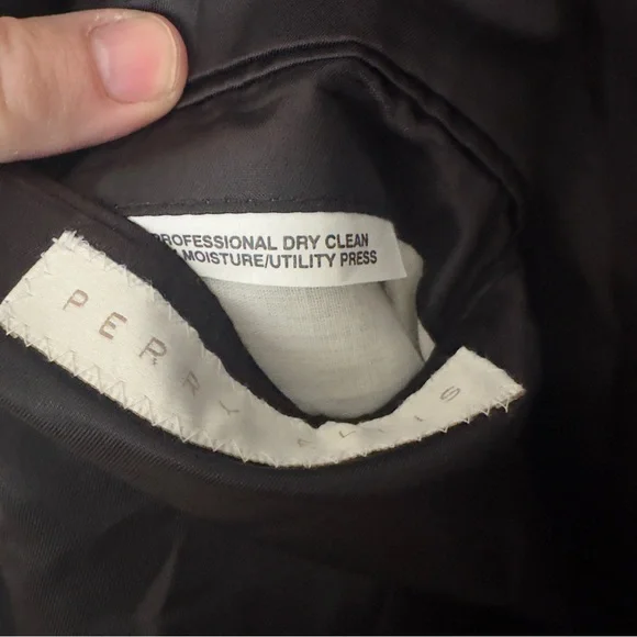 Vintage Perry Ellis Double-Breasted Navy Blazer 40R - Picture 6 of 9